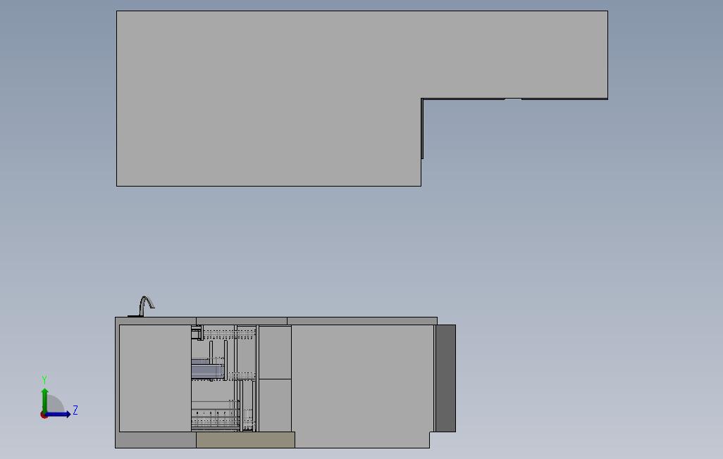Solidworks厨房储物柜图纸 左侧视图