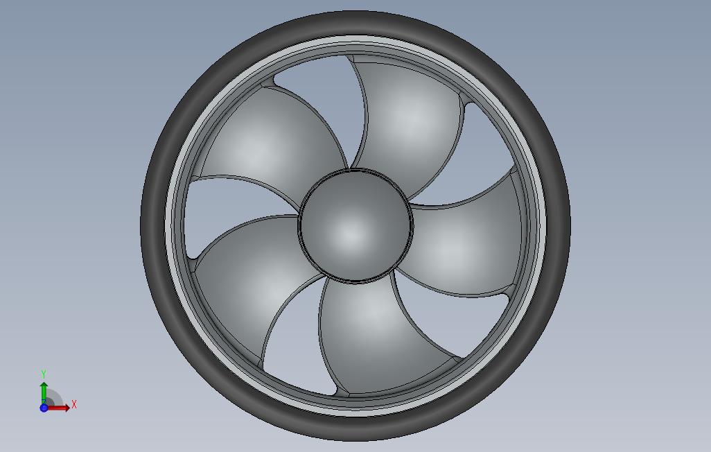 solidworks奥迪车轮轮毂 正面视图