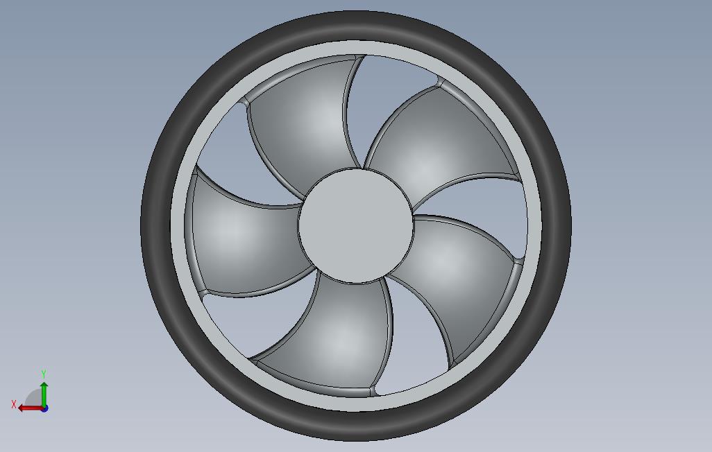 solidworks奥迪车轮轮毂 背面视图