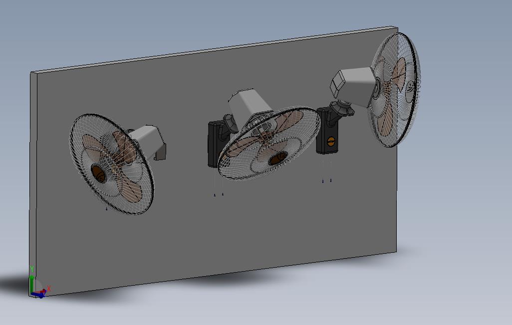 solidworks挂壁式电风扇
