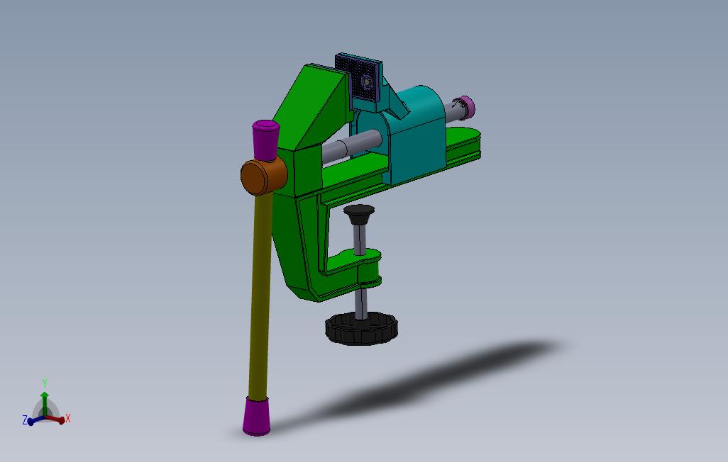 solidworks推拉式快速夹钳