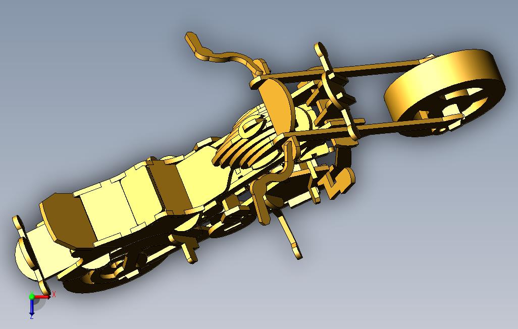 solidworks摩托车 俯视图