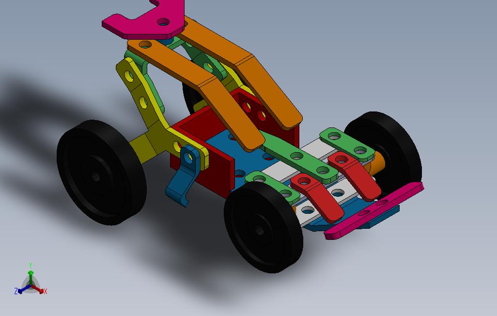 solidworks玩具车模型