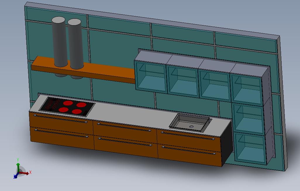 solidworks现代厨房