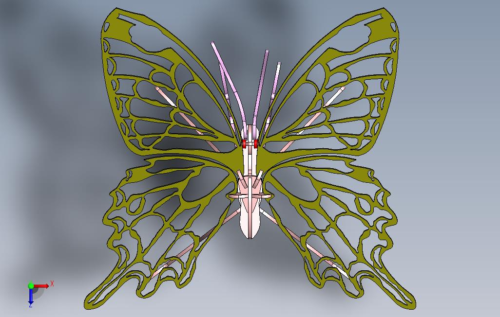 solidworks金属蝴蝶模型_SOLIDWORKS 2012_模型图纸免费下载 – 懒石网