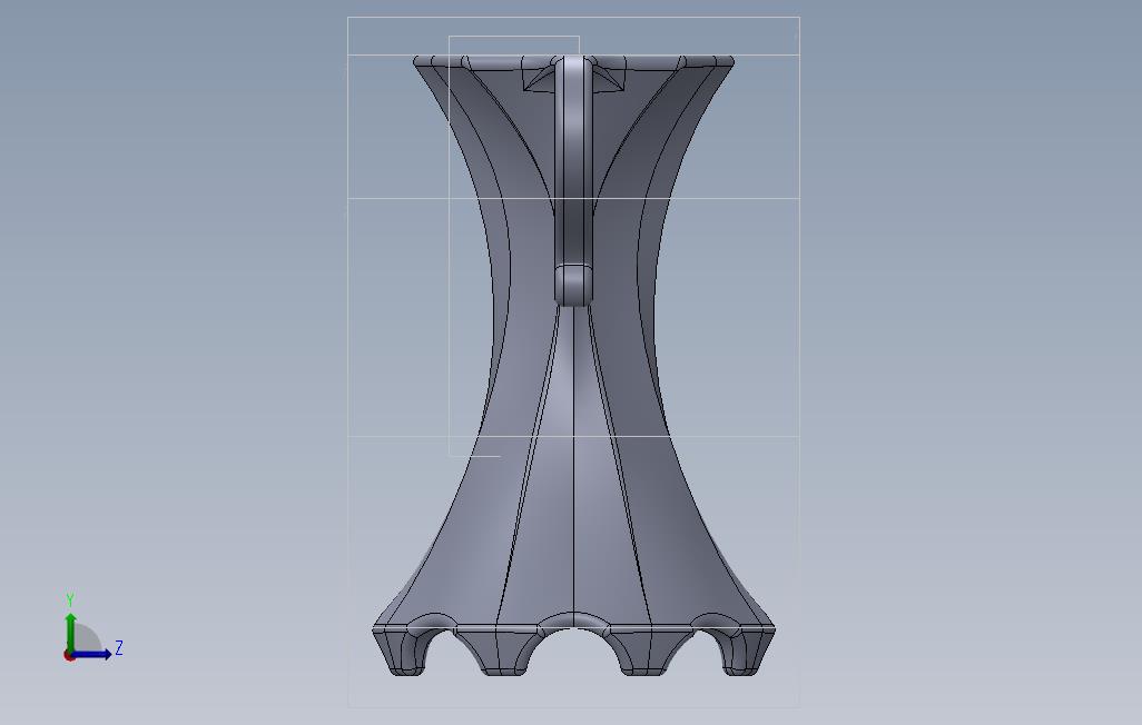 solidworks陶瓷花瓶3d模型 左侧视图
