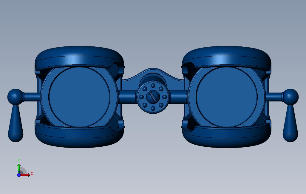 solidworks双眼望远镜 正面视图