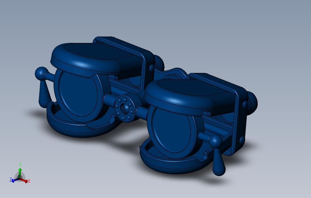 solidworks双眼望远镜 主视图