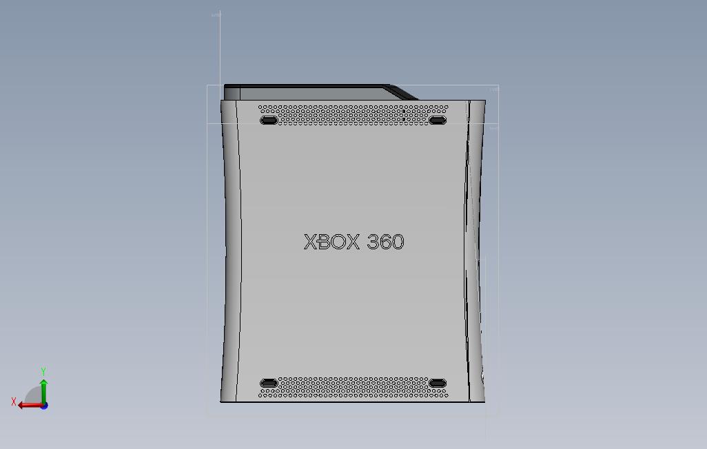xbox游戏机 背面视图