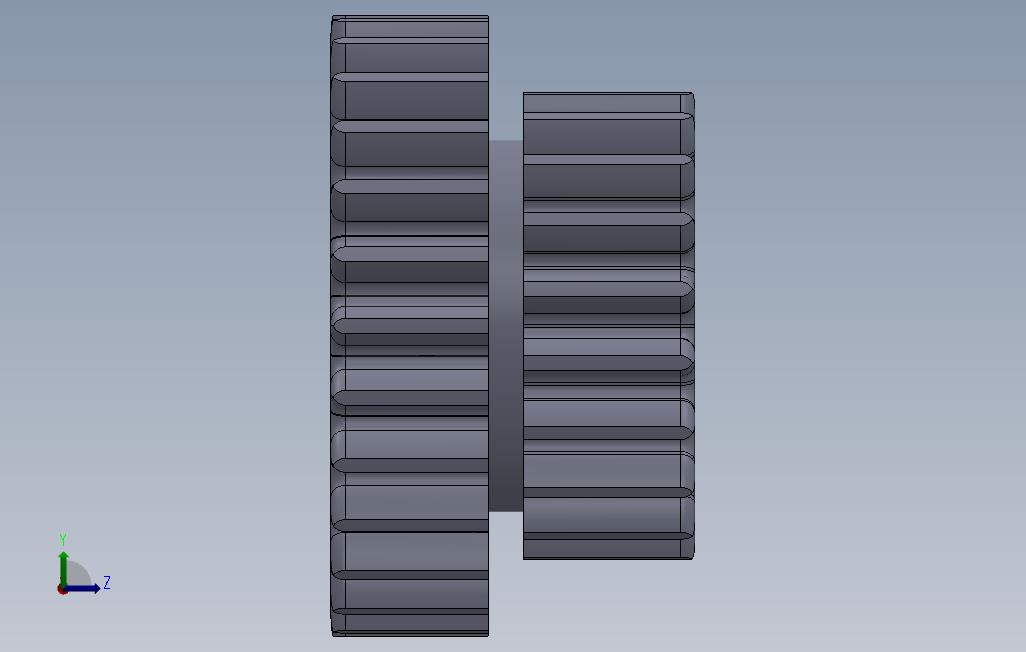 几种齿轮的Solidworks实体 左侧视图