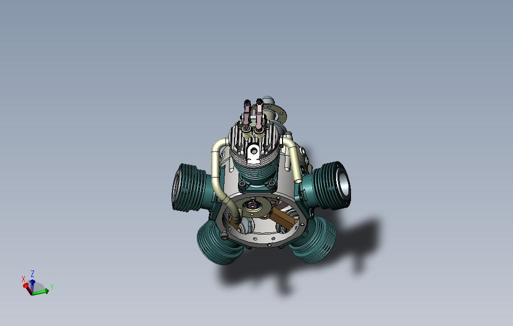 发动机引擎solidworks装配体
