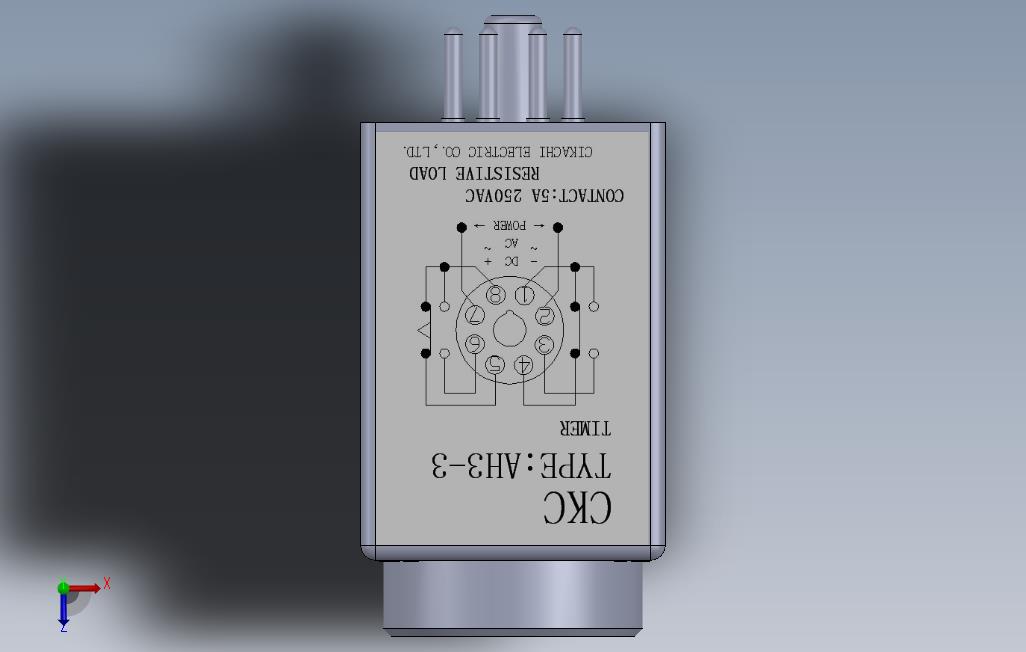 台湾松菱CKC延时继电器AH3-3_SOLIDWORKS 2012_模型图纸免费下载 – 懒石网