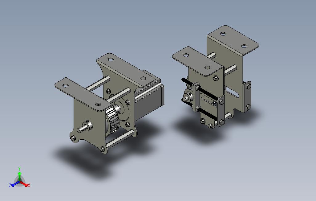 步进电机和皮带张紧装置
