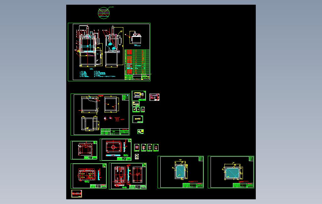 油压机总装部装零件图