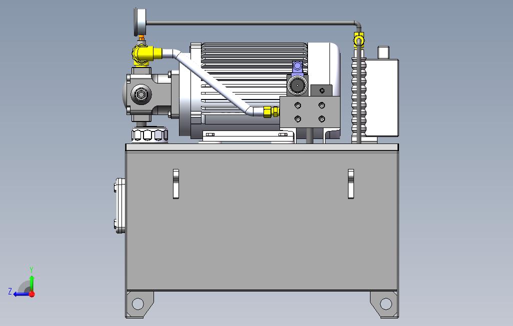 液压站系统3D模型数模