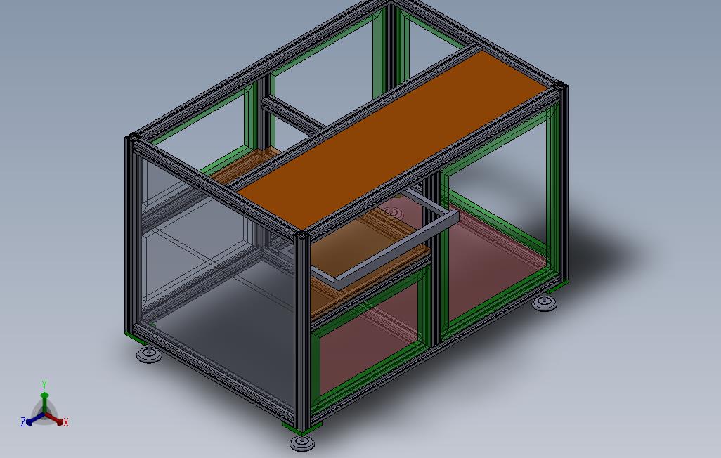 电器架3d模型 主视图