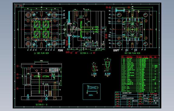盖板注塑模具CAD图纸