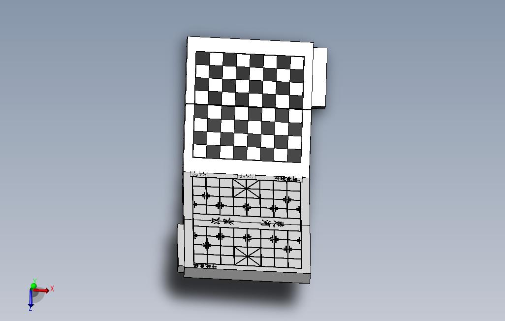 象棋，围棋，国际象棋三用木质棋盘