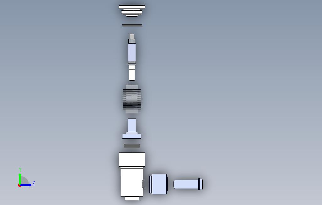 阀门3d模型 左侧视图