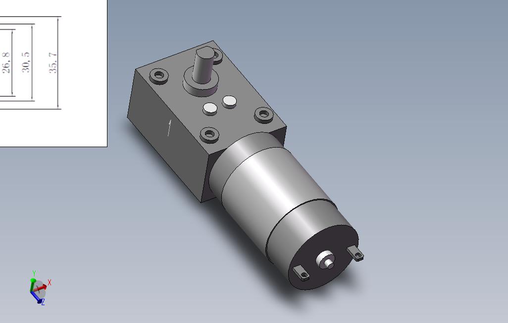 37蜗杆电机及固定架