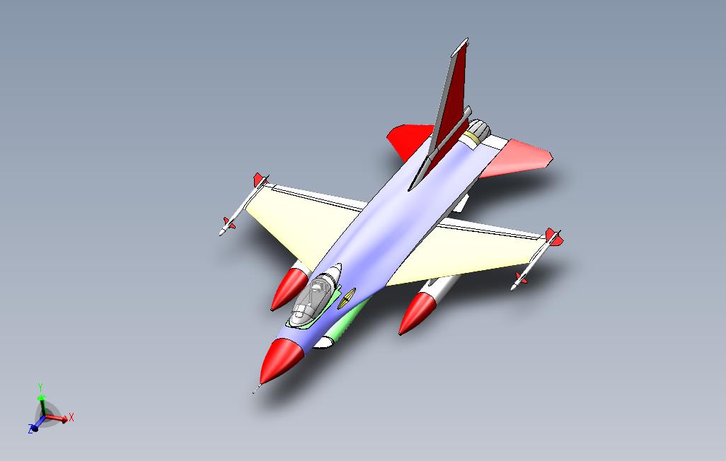 f16玩具飞机建模