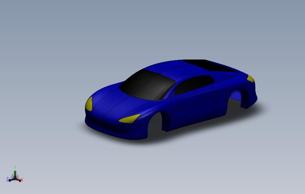 GT汽车机身外壳设计