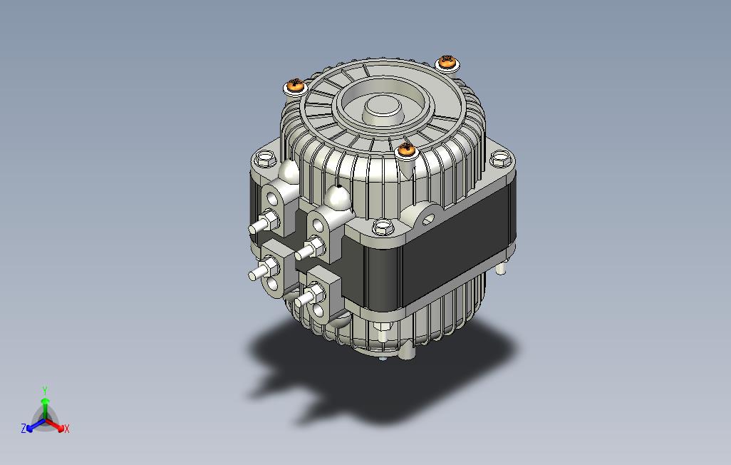 proe旋转蒸发器风机3D模型