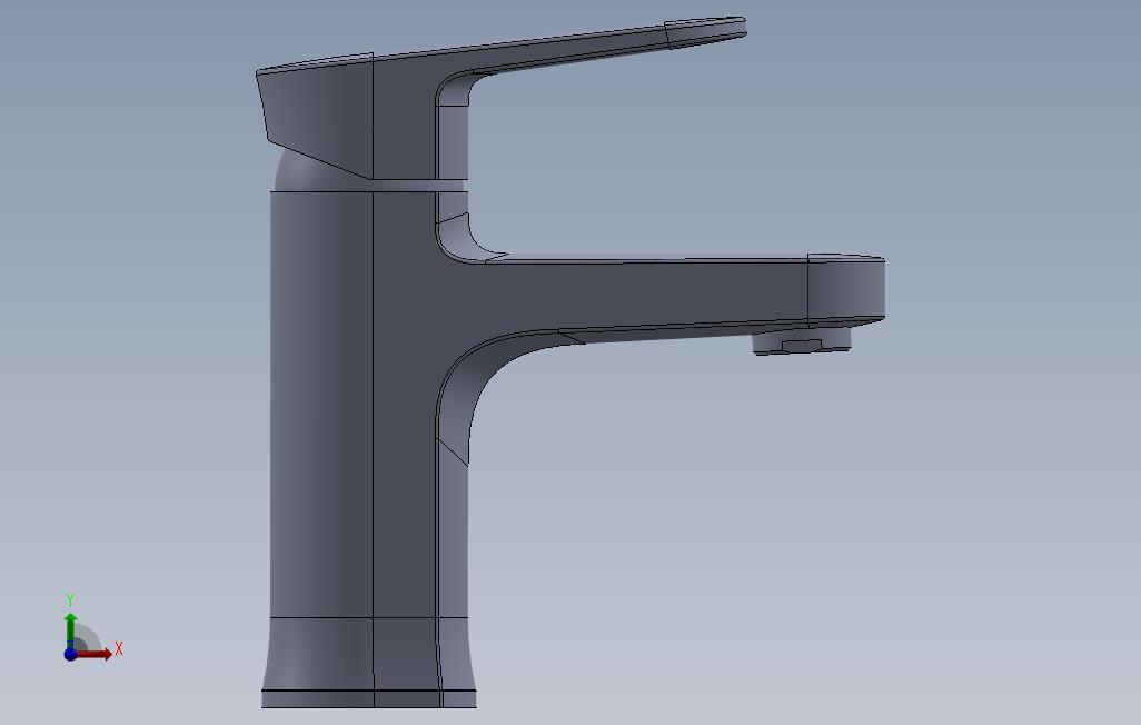 SolidWorks水龙头3D模型 正面视图