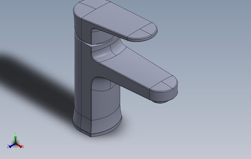SolidWorks水龙头3D模型 主视图
