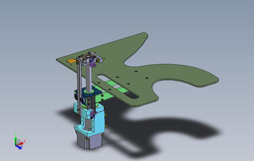 SolidWorks直线升降台模型