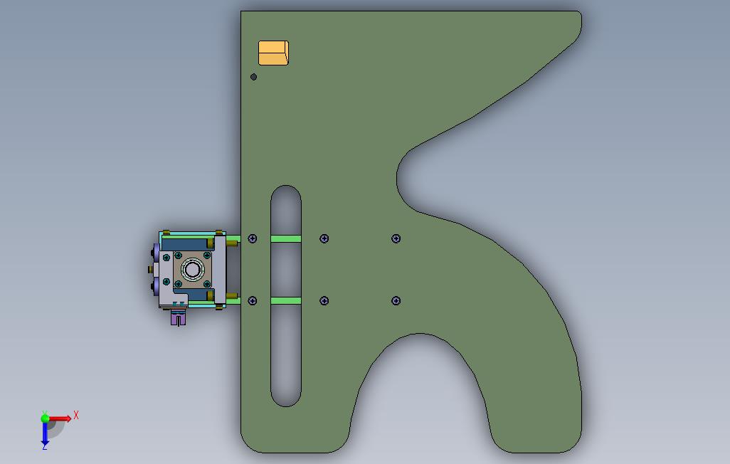 SolidWorks直线升降台模型 俯视图