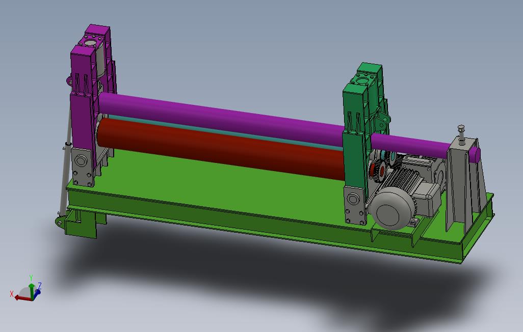 SolidWorks自动卷钢板机设计