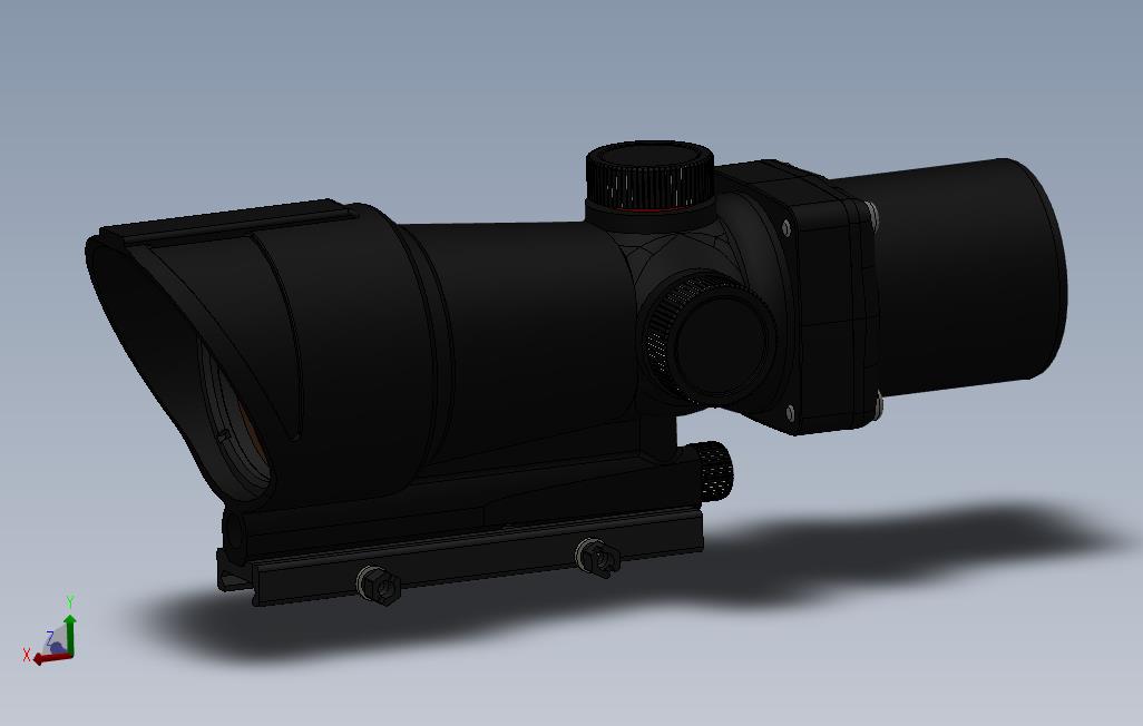 solidworks长筒型单筒望远镜设计