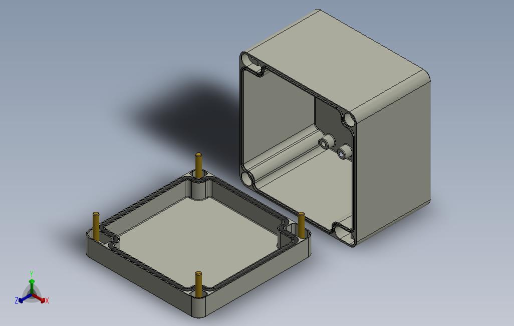 solidworks8x1x1压铸铝盒