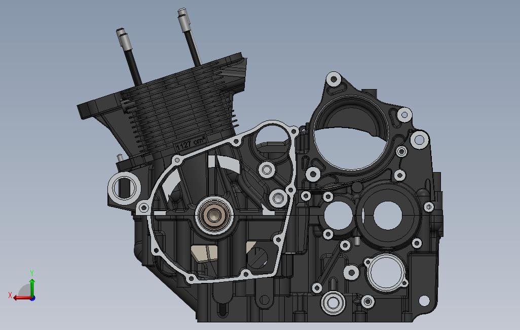 solidworksmoteur引擎 背面视图