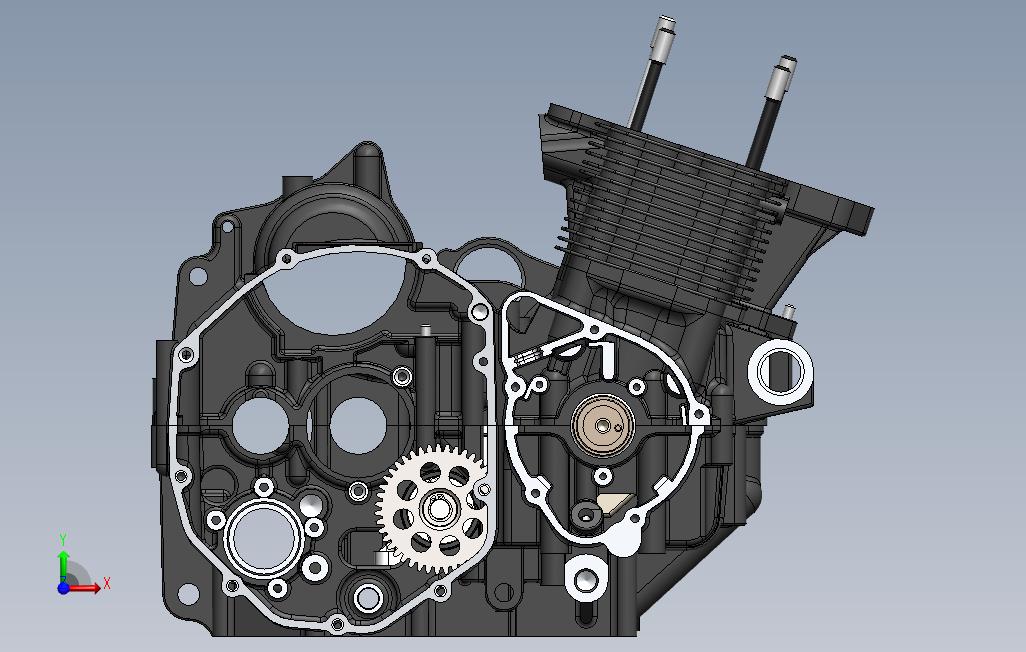 solidworksmoteur引擎 正面视图