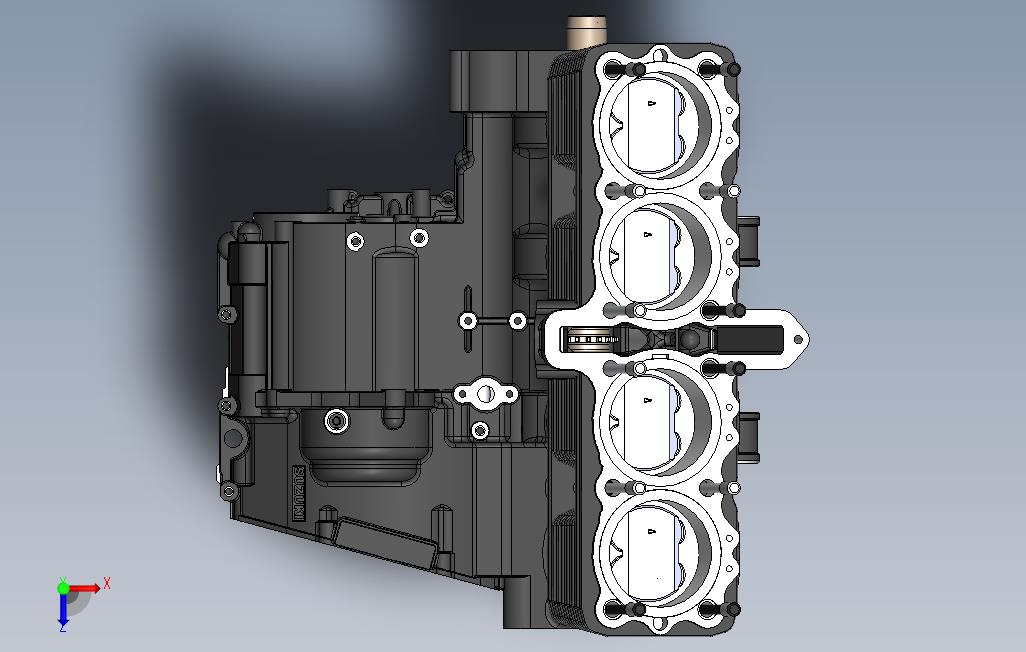 solidworksmoteur引擎 俯视图