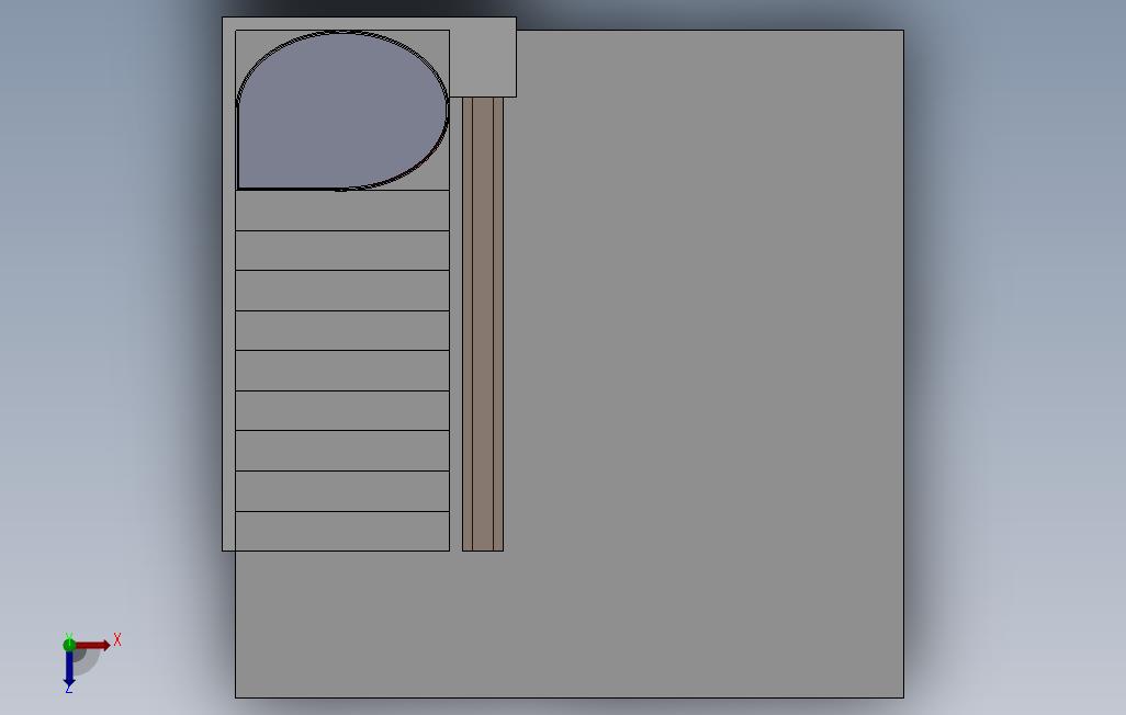 solidworks公用电话亭外观设计 俯视图