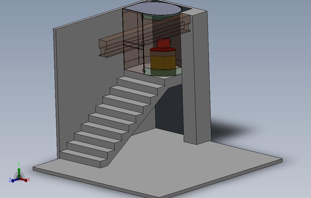 solidworks公用电话亭外观设计 主视图