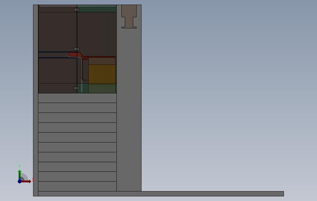 solidworks公用电话亭外观设计 正面视图