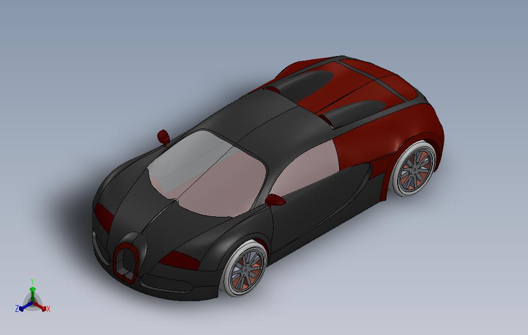 solidworks布加迪跑车3D模型