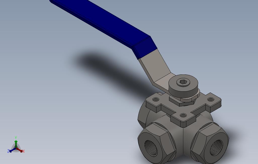 solidworks手动三通球阀设计
