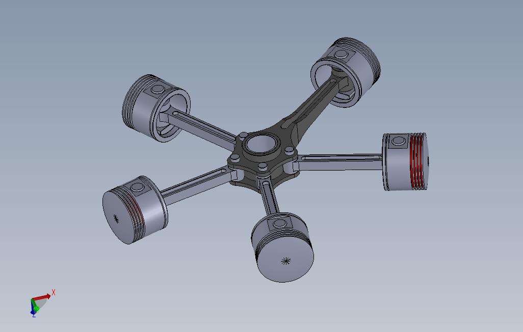 solidworks星型引擎