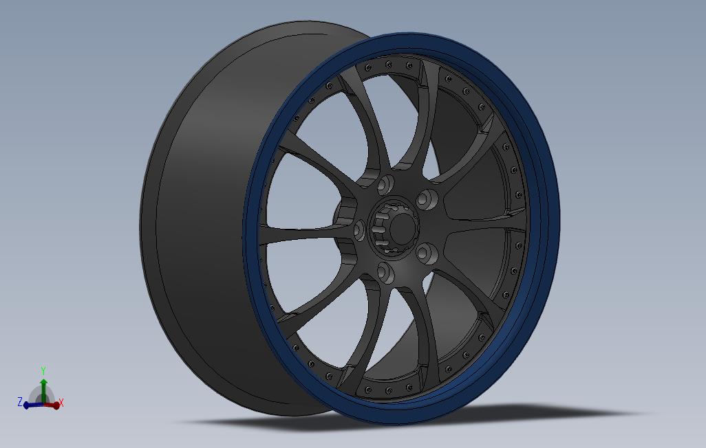 solidworks汽车轮胎的轮辋