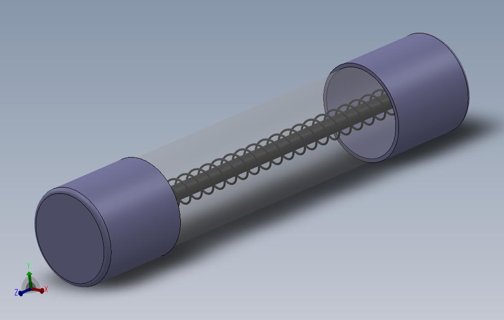 solidworks玻璃管保险丝设计