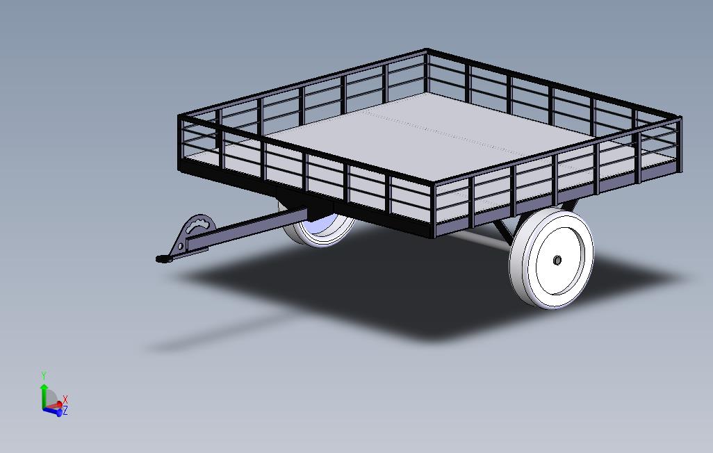 solidworks电动汽车拖车模型