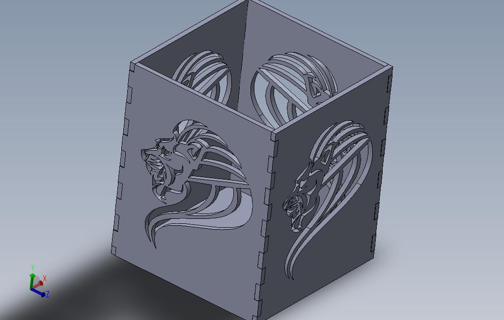 solidworks雄狮铅笔盒