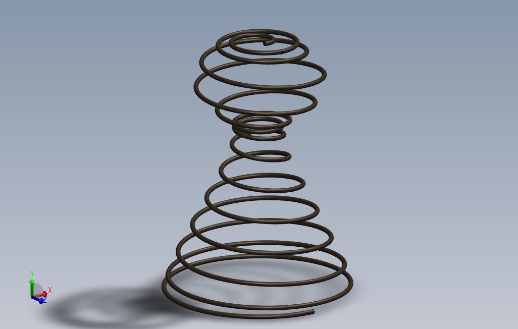 solidworks塔式弹簧设计