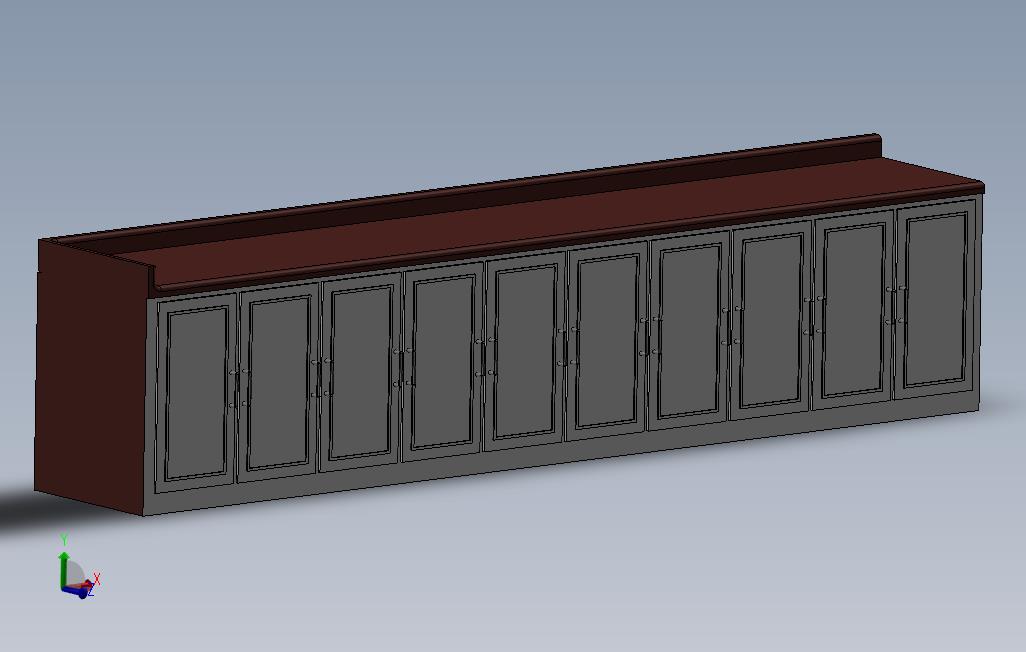 SolidWorks柜台的橱柜