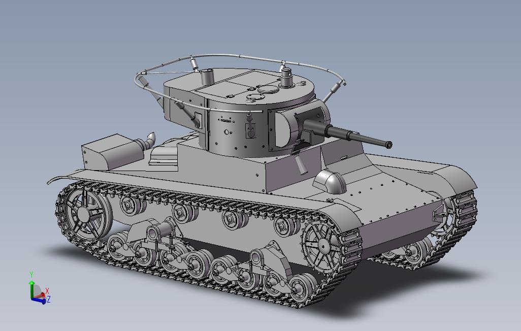 T-26坦克 主视图